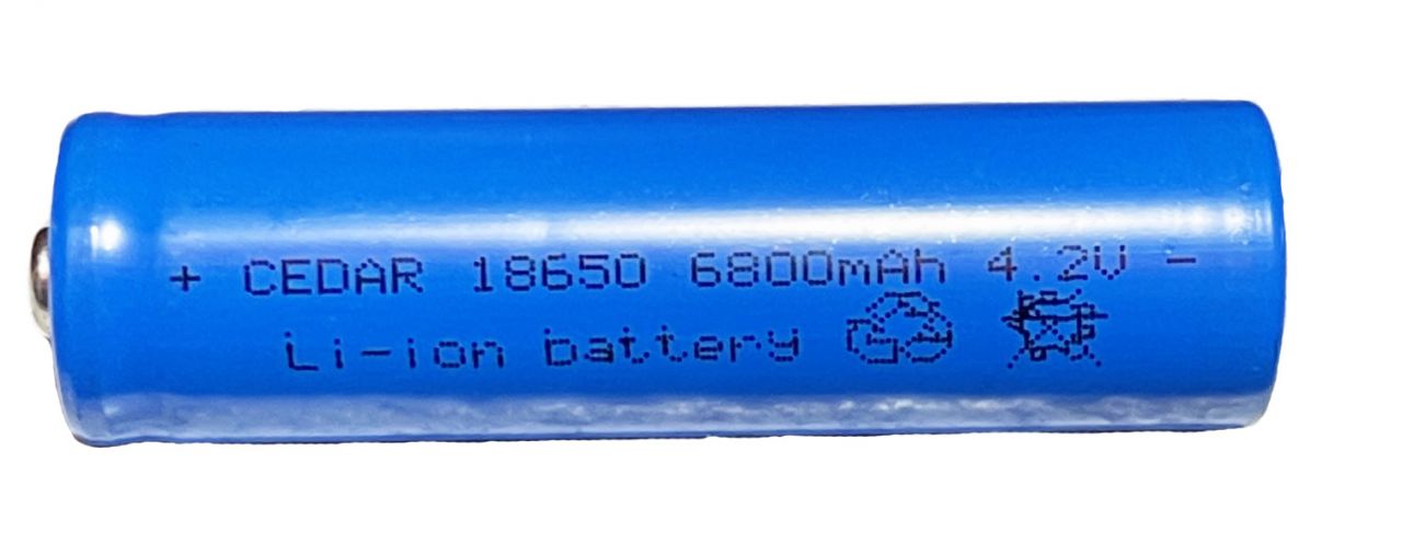 Akkumulátor Li-ion 18650 6800 mAh 4,2V - Cedar kék