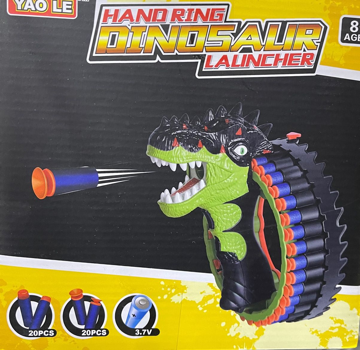 Műanyag Pisztoly Hand Ring Dinosaur Launcher - No.2028 - Gyerek játék