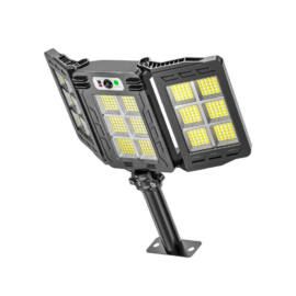 Vezeték nélküli Napelemes 3 paneles LED utcai fali lámpa fény-mozgásérzékelős távirányítóval - W785-6