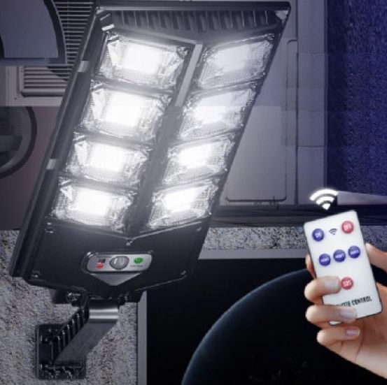 Vezeték nélküli Napelemes 336 LED utcai fali lámpa fény-mozgásérzékelős távirányítóval - W789B-4