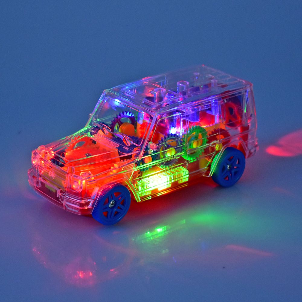 Gear Off-Road Vehicle Átlátszó világítós zenélős önműködő autó No.XC-1101 - Gyerek játék