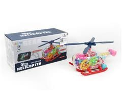 Gear Helicopter Átlátszó világítós zenélős önműködő helikopter No.0713 - Gyerek játék