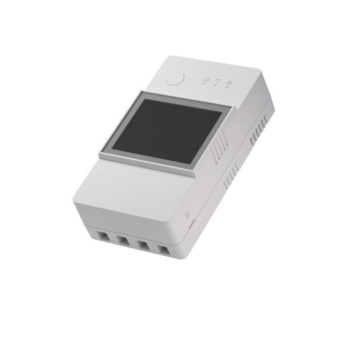 Sonoff TH20 Elite (R3) WiFi-s okosrelé, hőmérő bemenettel, 230V (20A) és feszültségmentes kapcsolásra is, LED kijelzővel (THR320D)