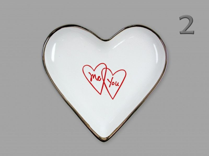 Szív tányér Love 22x20cm DN1801110 4féle