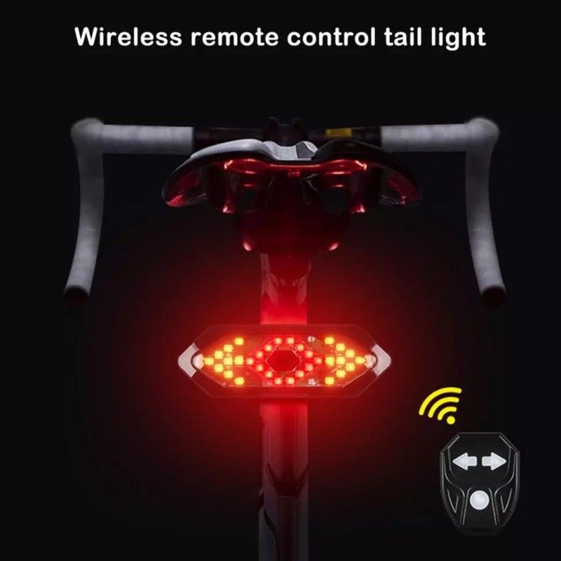Vezeték nélküli Bicikli Kerékpár hátsó Led lámpa Irányjelzőkkel USB újratölthető - FY-1820