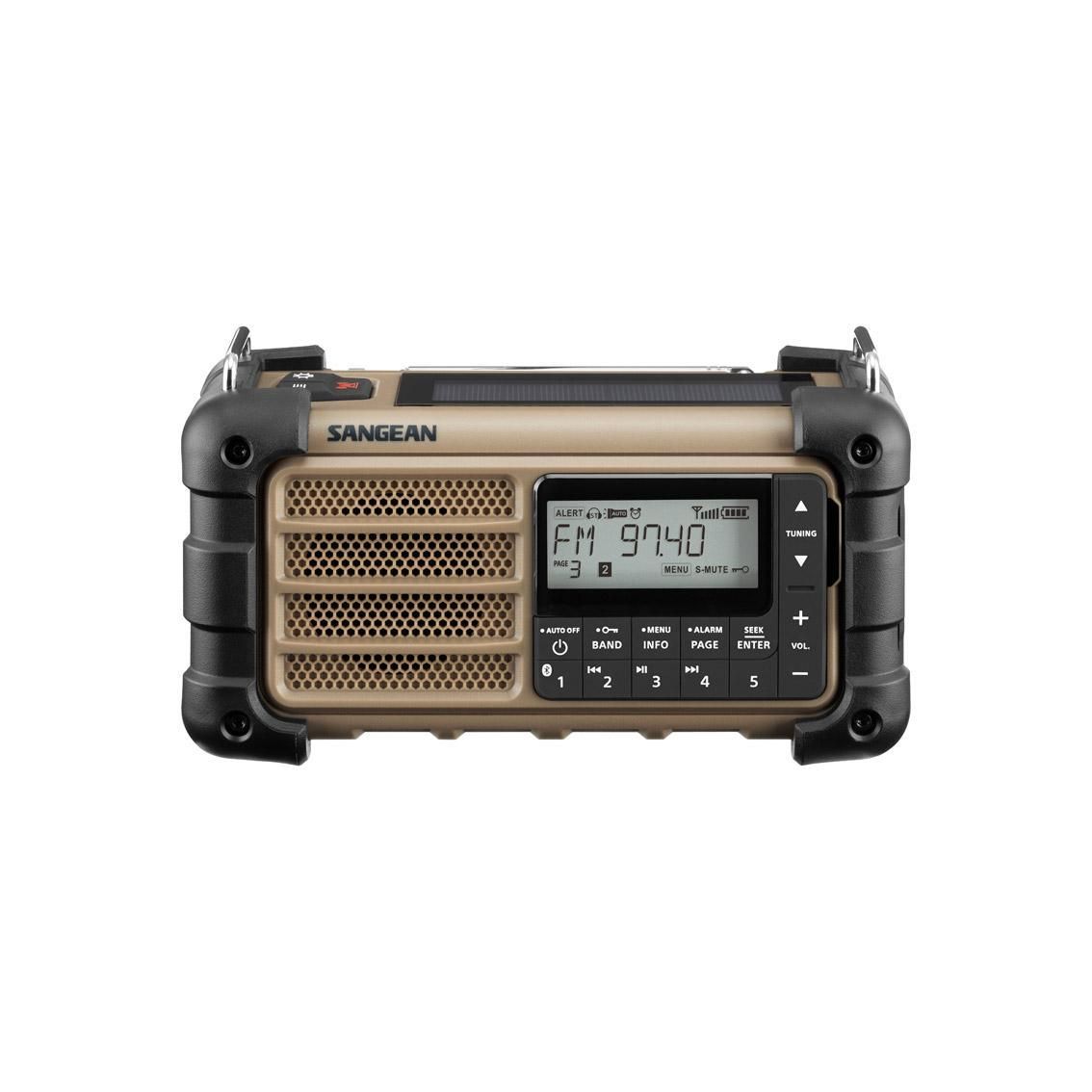 Sangean MMR-99 Desert Tan FM / AM / Bluetooth napelemes vészhelyzet rádió (barna)