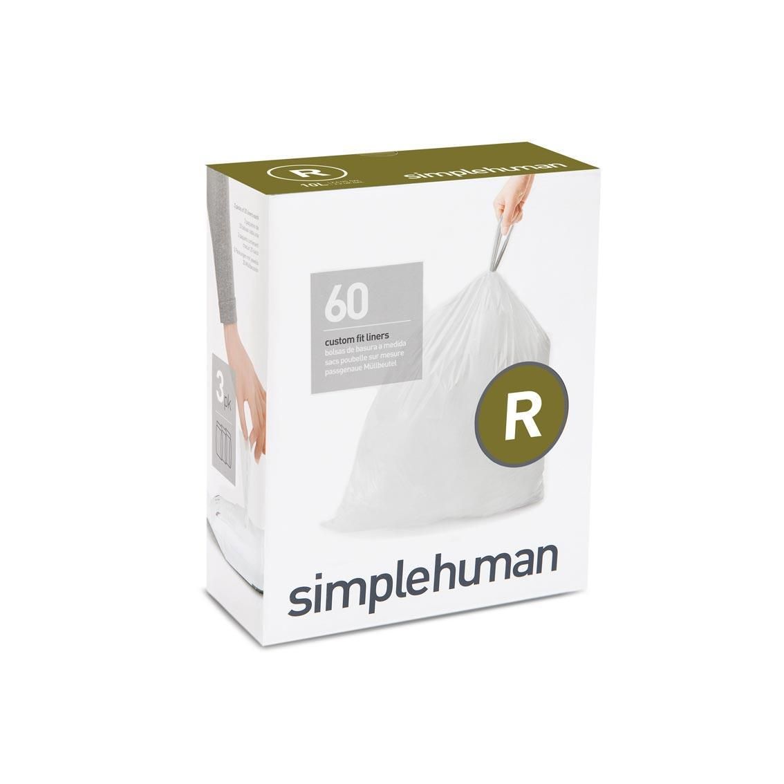 simplehuman CW0253 R-típusú szemetes zsák újratöltő csomag (60 db)