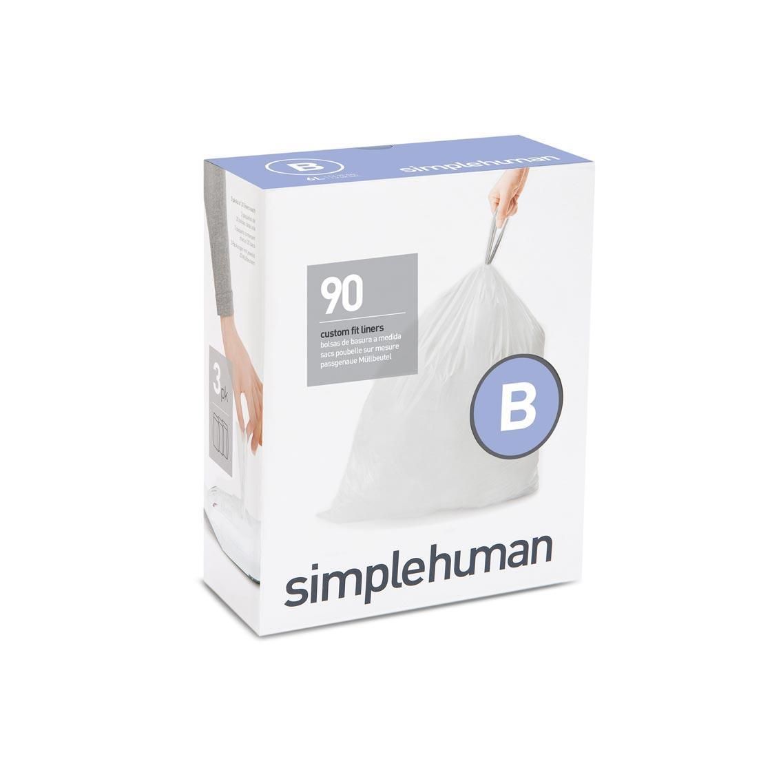 simplehuman CW0251 B-típusú szemetes zsák újratöltő csomag (90 db)