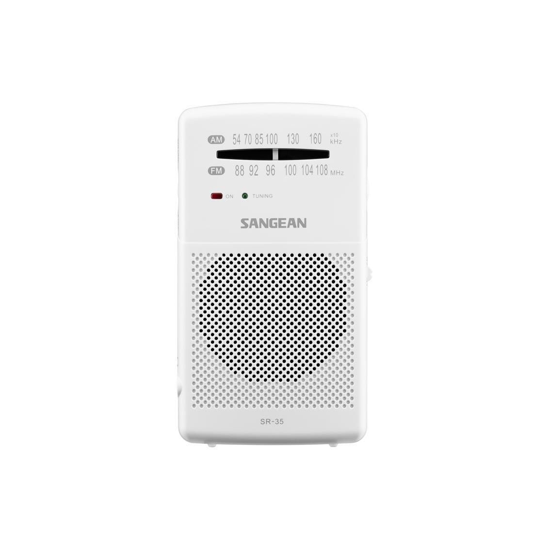 Sangean SR-35W (Pocket 100) hordozható FM/AM zsebrádió (fehér)