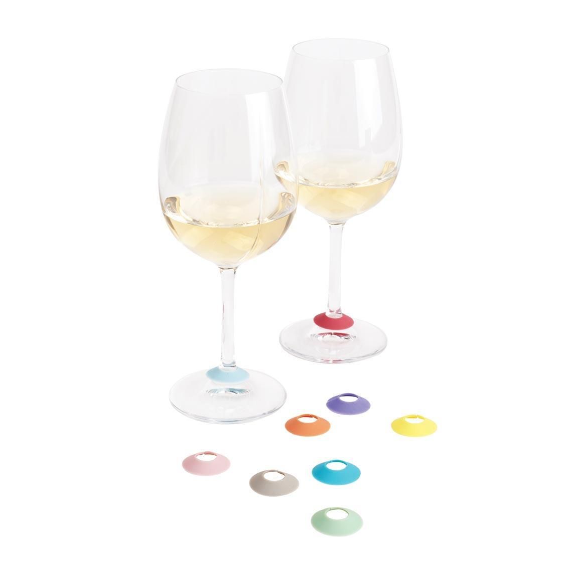 L'Atelier du Vin 095485 Chic Glass Rainbow, pohárjelölő szett (9 db)