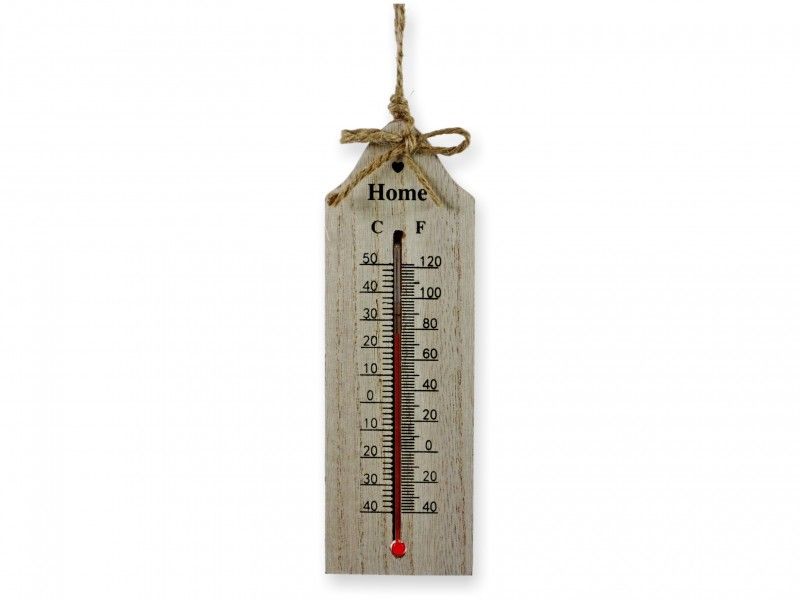 Hőmérő Home natúr akasztós 22cm 03367 - Hőmérő