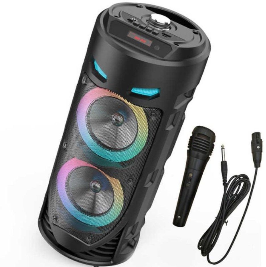 4" x 2 Bluetooth LED hangszóró Akkus,Mp3,Rádió,USB, TF/micro SD kártya, AUX - ZQS-4239