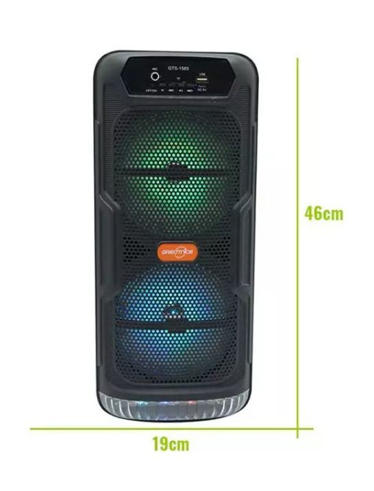 6,5" x 2 Bluetooth LED hangszóró Akkus,Mp3,Rádió,USB, TF/micro SD kártya, AUX - GTS-1565