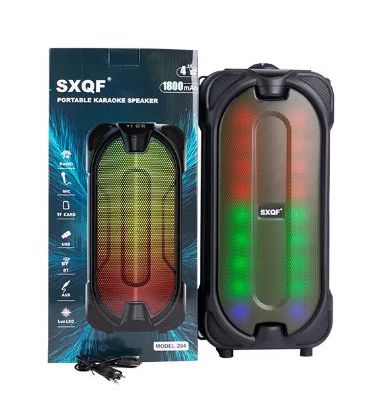 4" x 2 Bluetooth LED hangszóró Akkus,Mp3,Rádió,USB, TF/micro SD kártya, AUX - SXQF-284A
