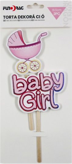 Tortadísz baby Girl rózsaszín 2db 619433