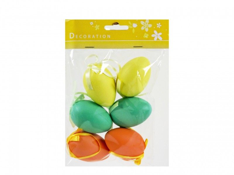 Húsvéti tojás színes 6db 6cm DH9216920 - Húsvéti Tojás