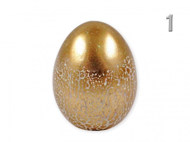 Húsvéti tojás antik hatású arany/ezüst 14cm ALX119710 3féle - Húsvéti Tojás