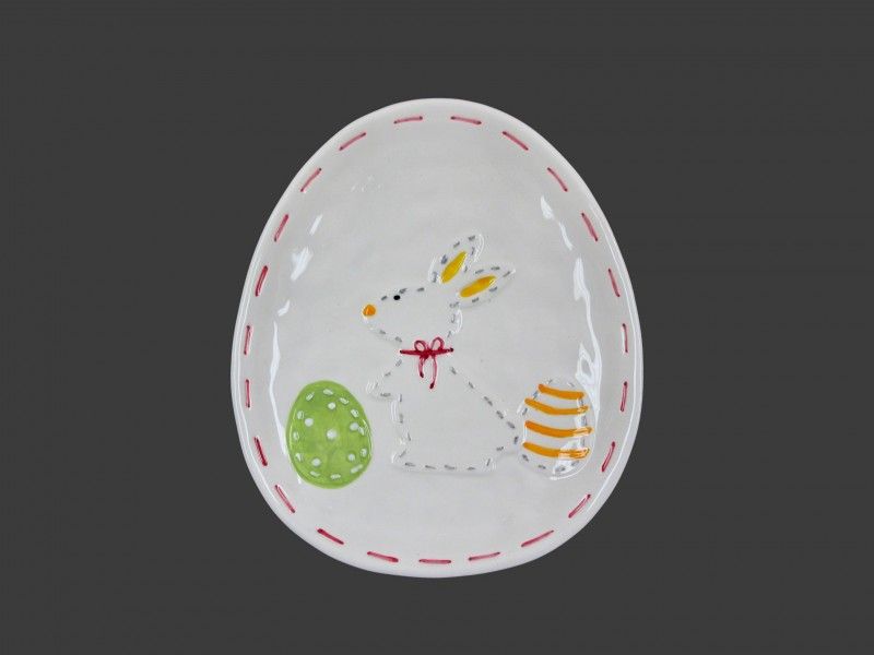 Tojás tányér nyuszis 21,5cm AZD500930 - Húsvéti Dekoráció