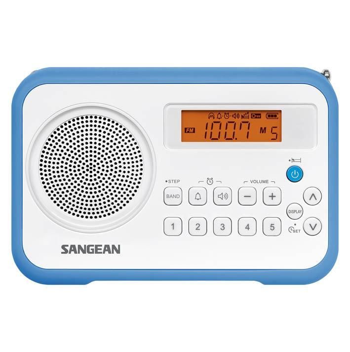 Sangean PR-D18W/B AM / FM-Sztereó szintézeres hordozható rádió (kék)