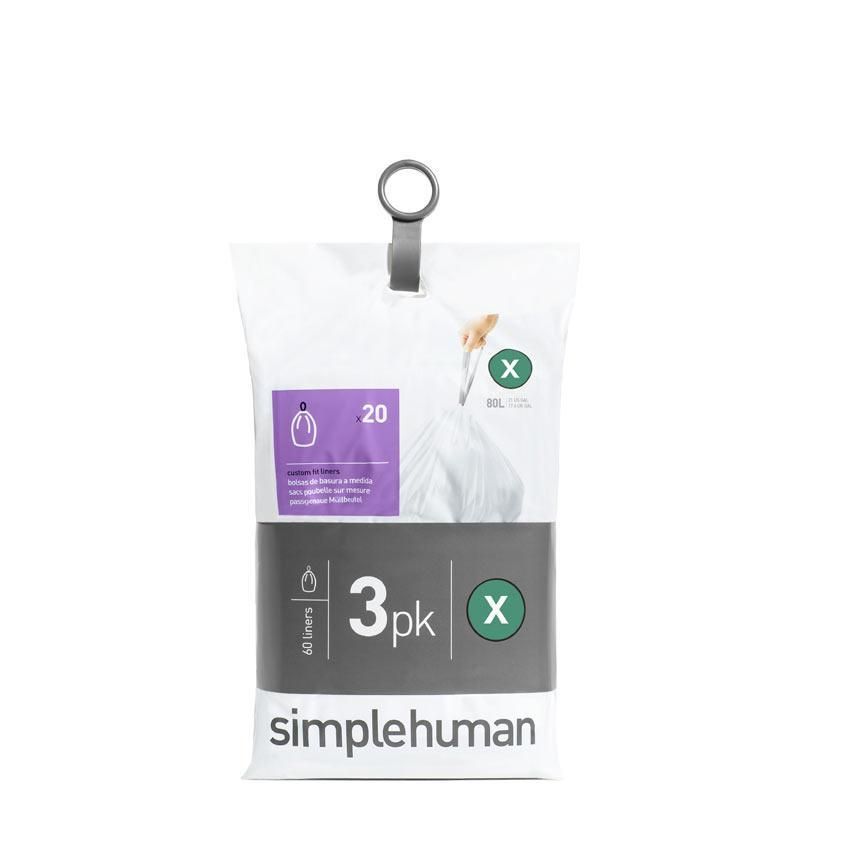 simplehuman CW0272 X-típusú egyedi méretezésű szemetes zsák újratöltő (60 zsák)