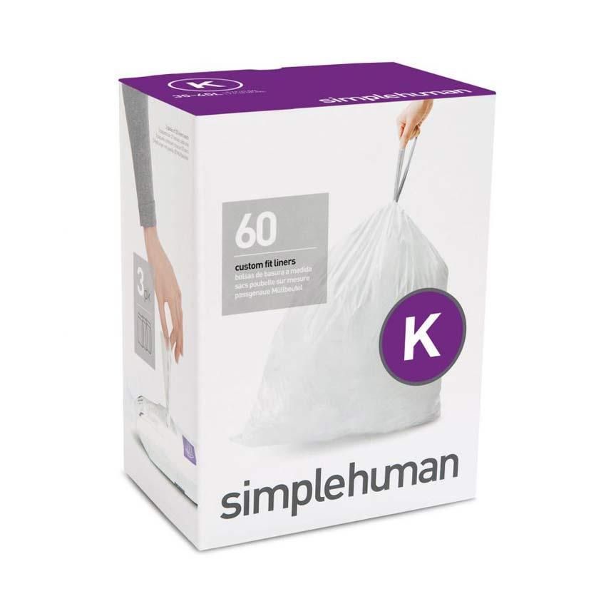 simplehuman CW0260 K-típusú egyedi méretezésű szemetes zsák újratöltő csomag (60 db)