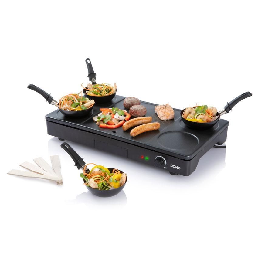 Domo DO8712W Gourmet szett 3/1-ben: grill, wok és palacsinta sütő