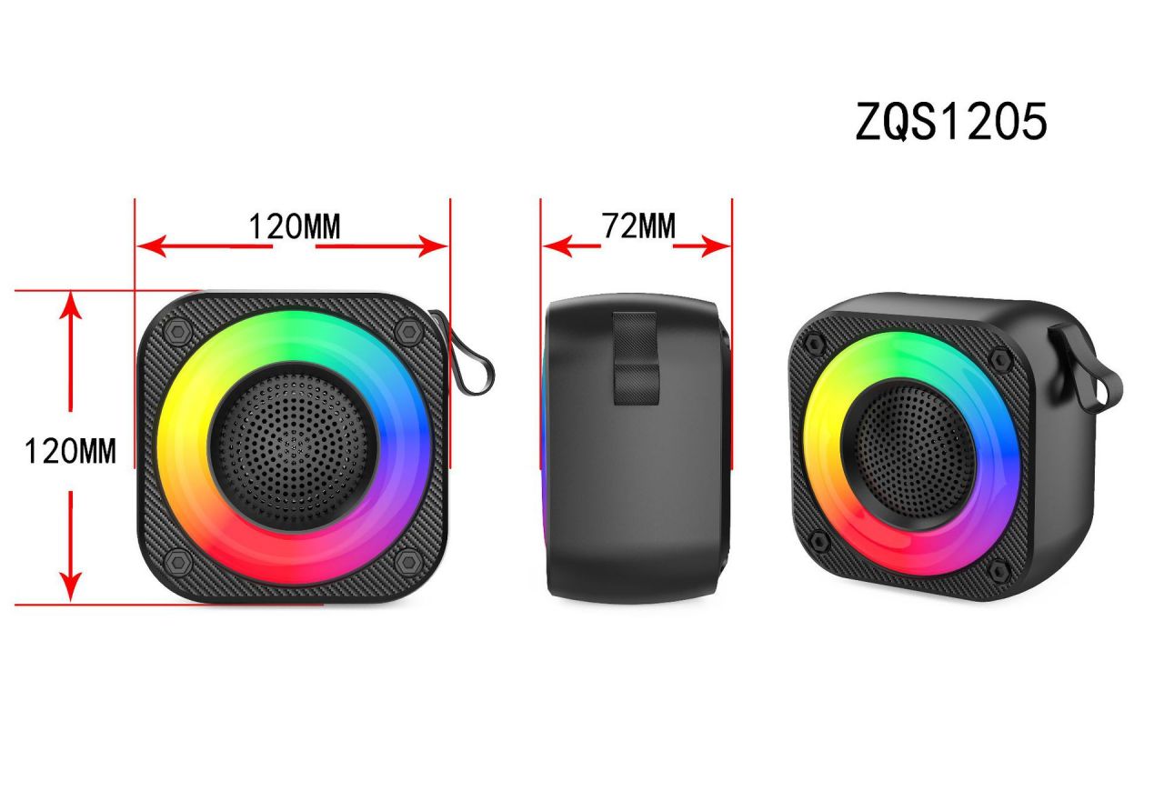 2" Bluetooth RGB LED hangszóró Akkus,Mp3,Rádió,USB, TF/micro SD kártya, AUX, Tel.kih - ZQS-1205