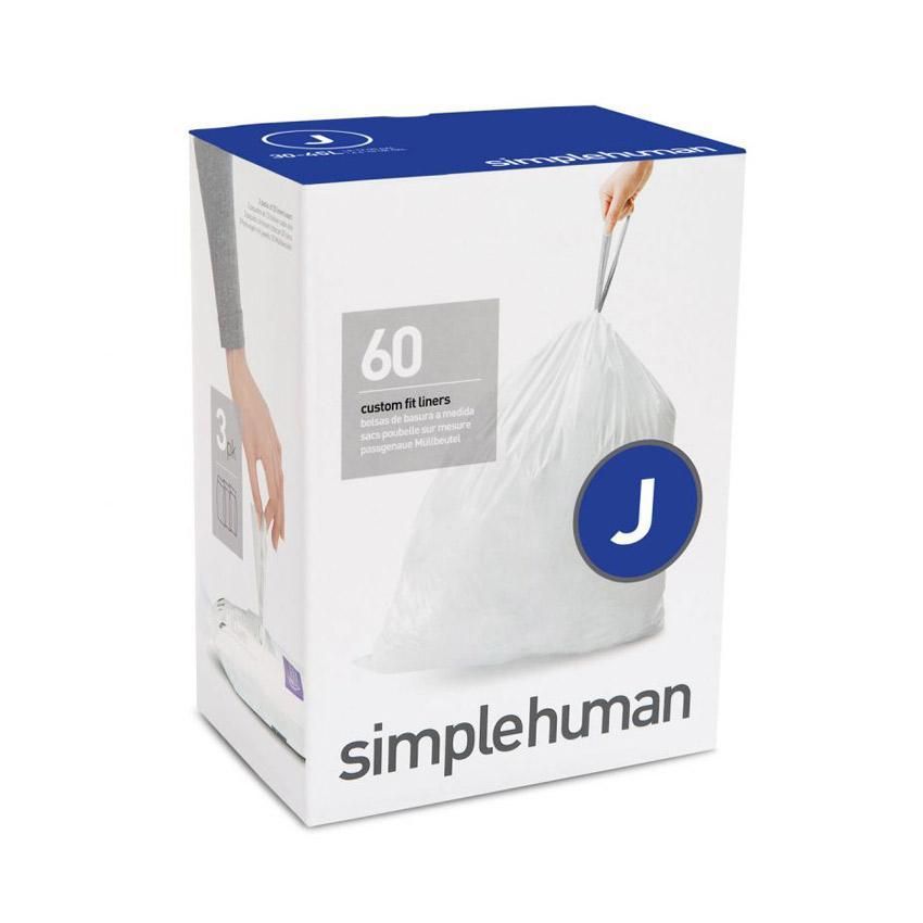 simplehuman CW0259 J-típusú egyedi méretezésű szemetes zsák újratöltő csomag (60 db)