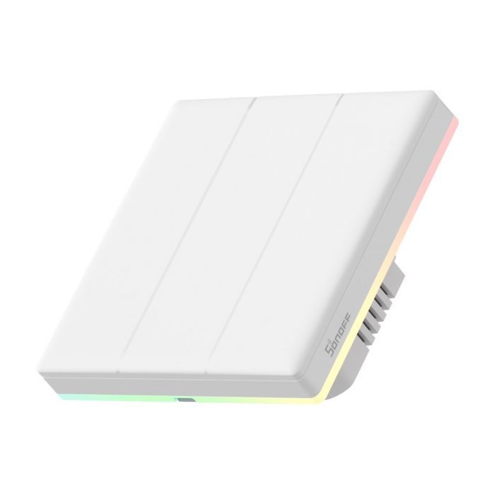 Sonoff TX Ultimate T5 EU 2C WiFi + eWeLink-Remote (Bluetooth), teljes felületén érintőkapcsolós, két áramkörös okos villanykapcsoló (csillárkapcsoló)
