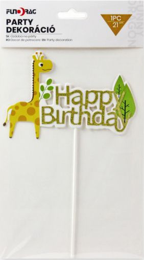 Torta Happy Birthday zsiráfos 21cm 622013