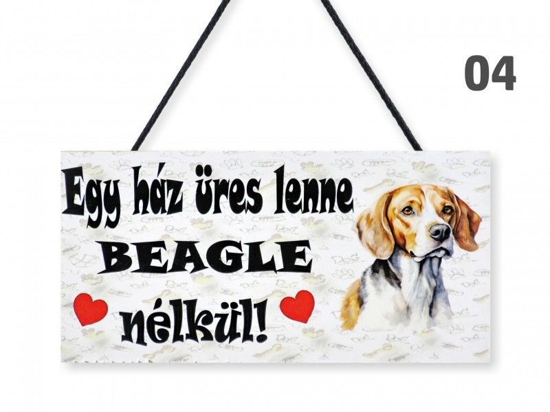 Fatábla 04 Beagle 22x11cm - Falikép