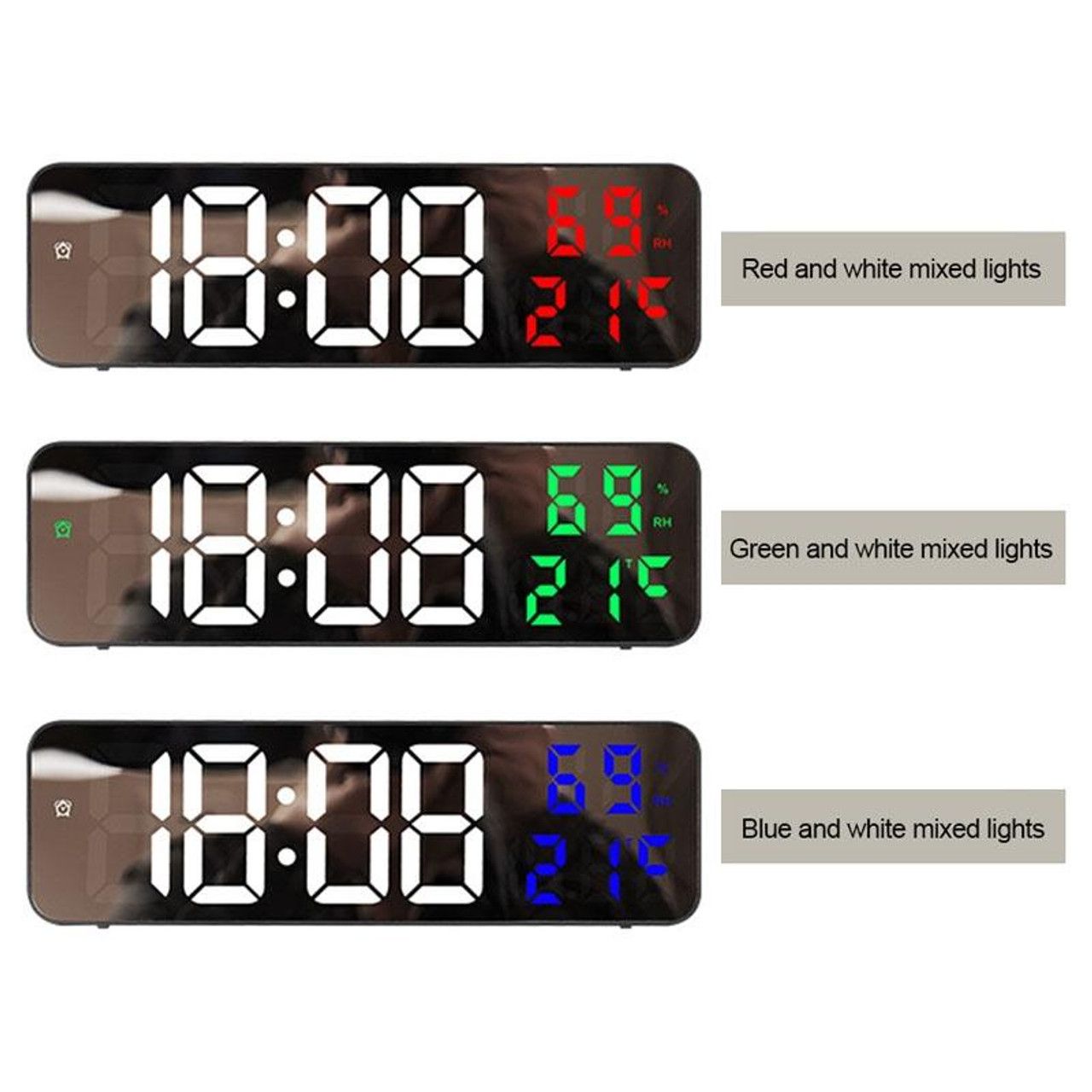 Tükrös Design LED Digitális ébresztő óra - DCX-671