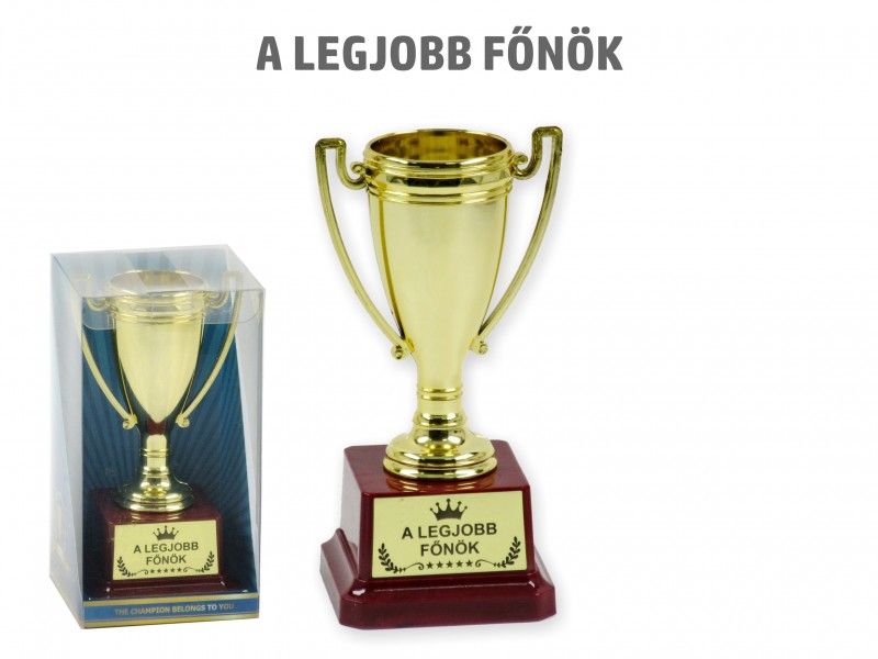 Győztes kupa Legjobb Főnök 14cm 03831