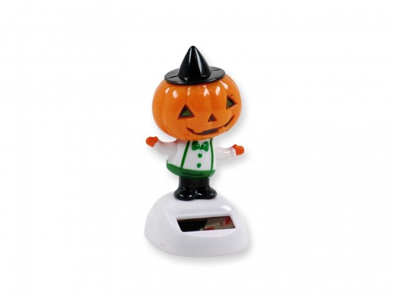 Napelemes mozgó Halloween tök figura 10cm 03928