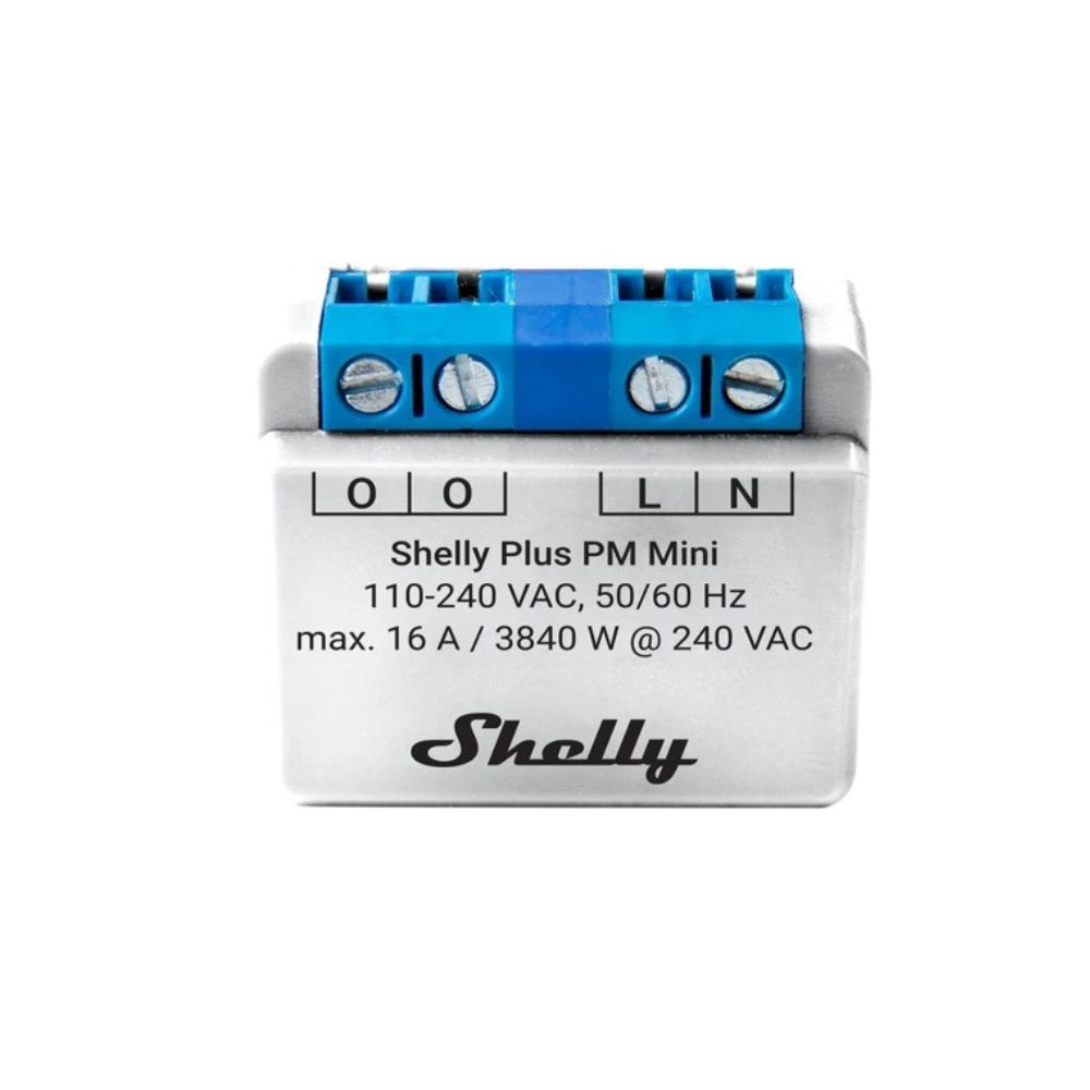 Shelly PLUS PM Mini, WiFi + Bluetooth modul, fogyasztásméréssel