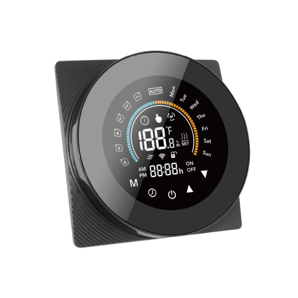 SmartWise WiFi-s okos termosztát, COLOR eWeLink app kompatibilis, 'B' típus (16A), fekete