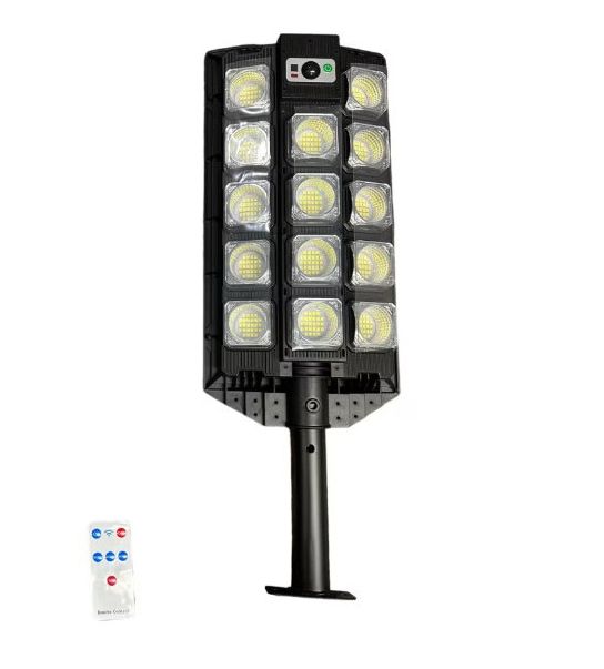 Vezeték nélküli Napelemes 300W 420 LED utcai fali lámpa fény-mozgásérzékelős távirányítóval - W7101A-5
