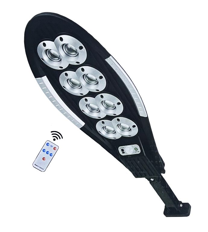 Vezeték nélküli Napelemes 200W 8 COB LED utcai fali lámpa fény-mozgásérzékelős távirányítóval - FA-T200-8