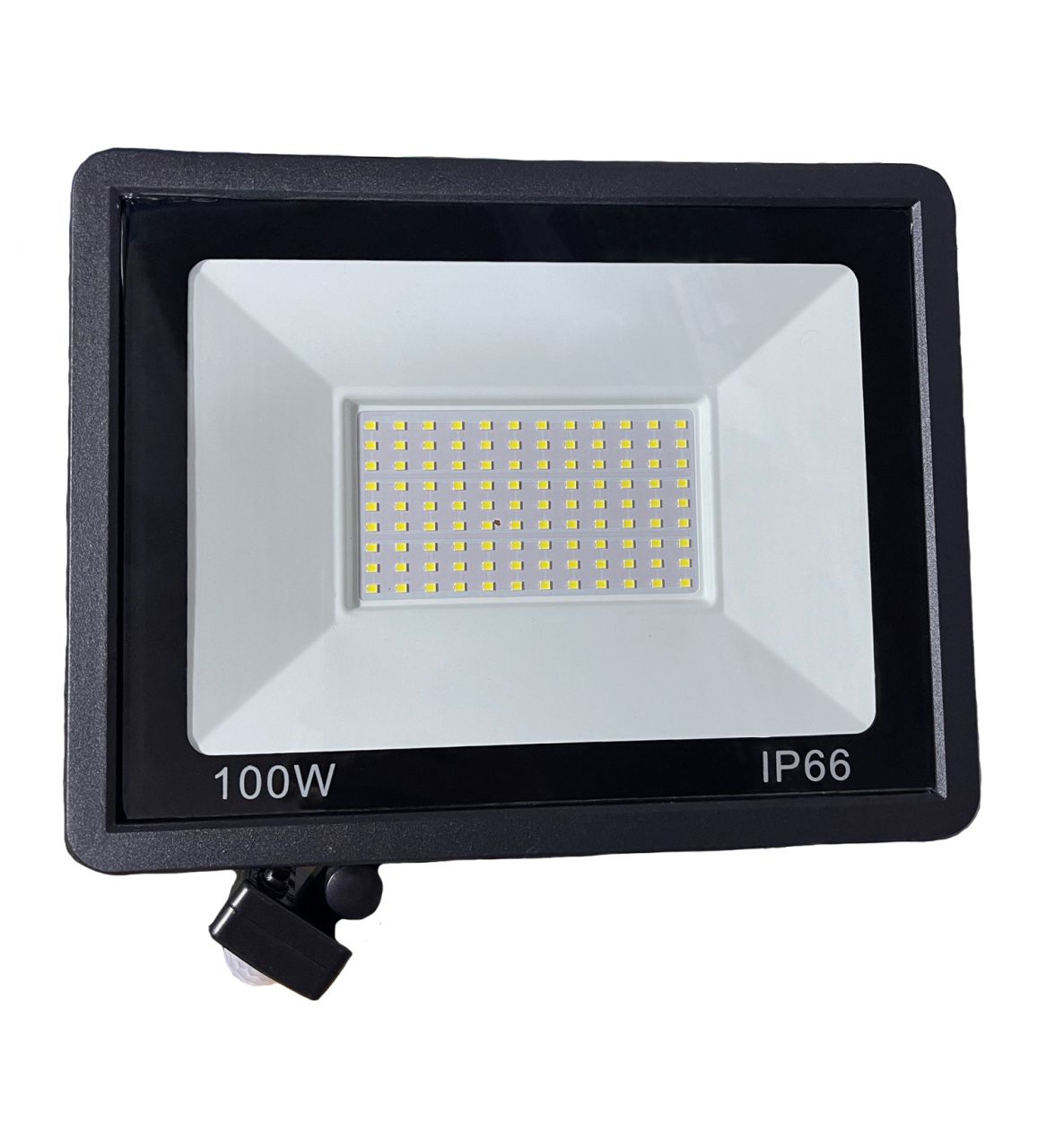 100W Ultra vékony 108 LED mozgásérzékelős reflektor fényvető hideg fehér SLIM Kültéri spotlámpa IP66 - F