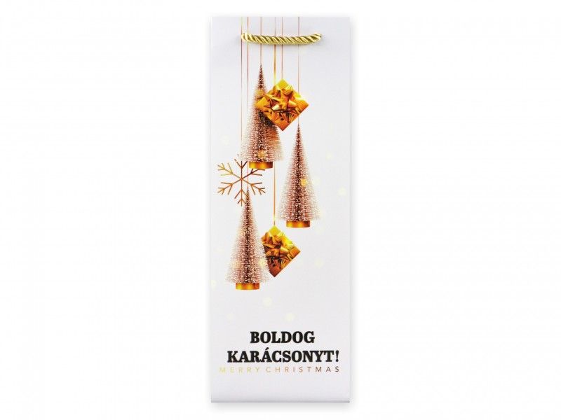 Ajándéktasak italos Boldog Karácsonyt 12x10x35cm 629210