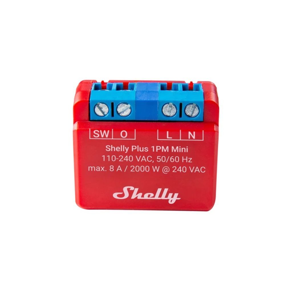Shelly PLUS 1PM Mini, WiFi + Bluetooth okosrelé, fogyasztásméréssel