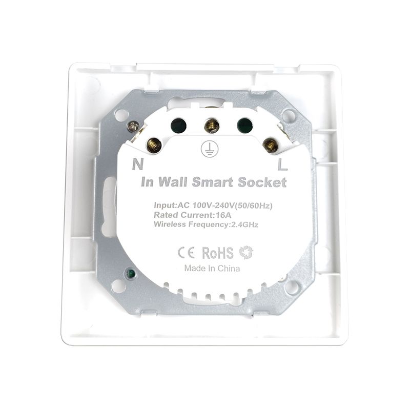 SmartWise S1PMW fogyasztásmérős Wi-Fi-s okos konnektor aljzat, eWeLink app-os, üveg előlappal