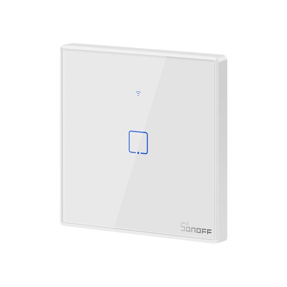 Sonoff TX T2 EU 1C WiFi + RF vezérlésű, távvezérelhető, érintős villanykapcsoló (fehér, kerettel)