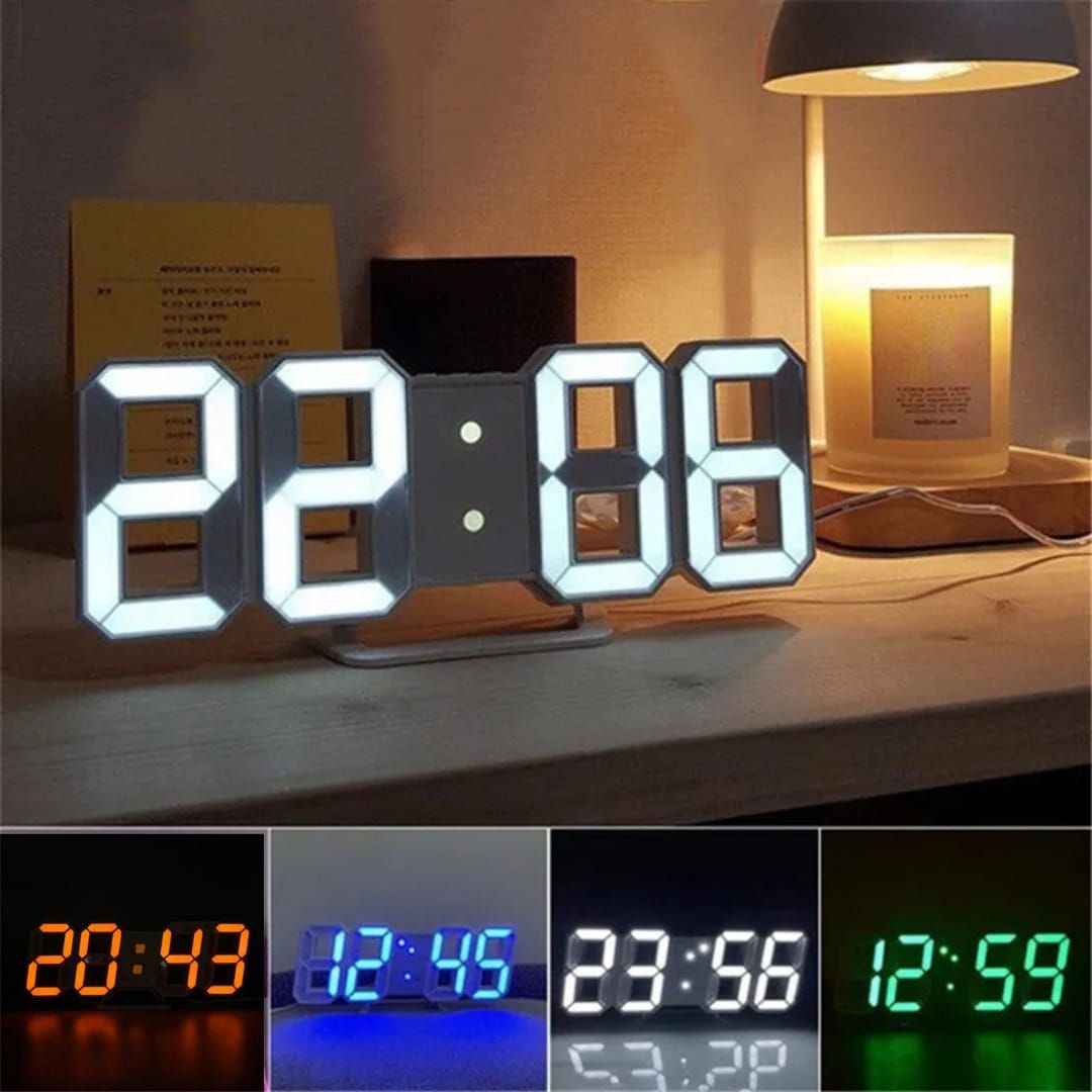 3D Design LED Digitális ébresztő óra, dátum, hőmérséklet - GH0719L