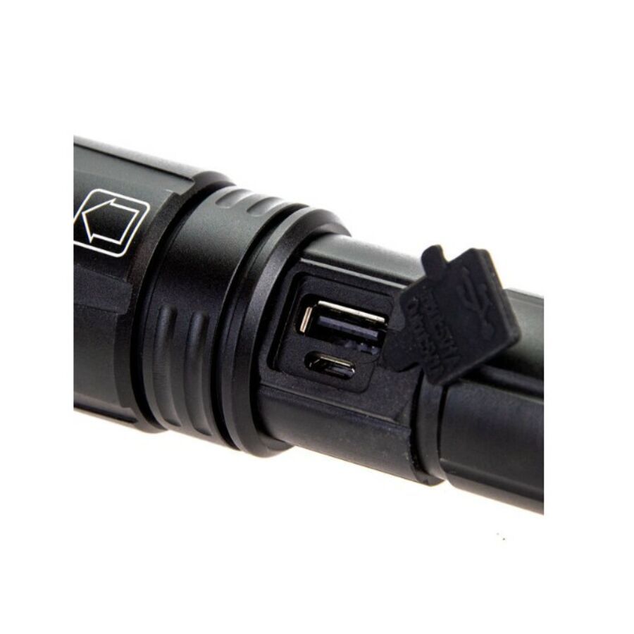 Zseblámpa CREE XHP90 Led Elemlámpa 1x26650 Akkumulátorral Zoom USB 18cm - BL-L-5-P90