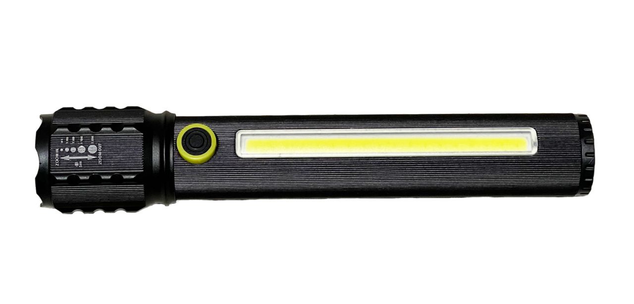 Lámpa 200w Elemlámpa Akkumulátorral P50 Cree Led + COB Zoom USB - Power Style-P50