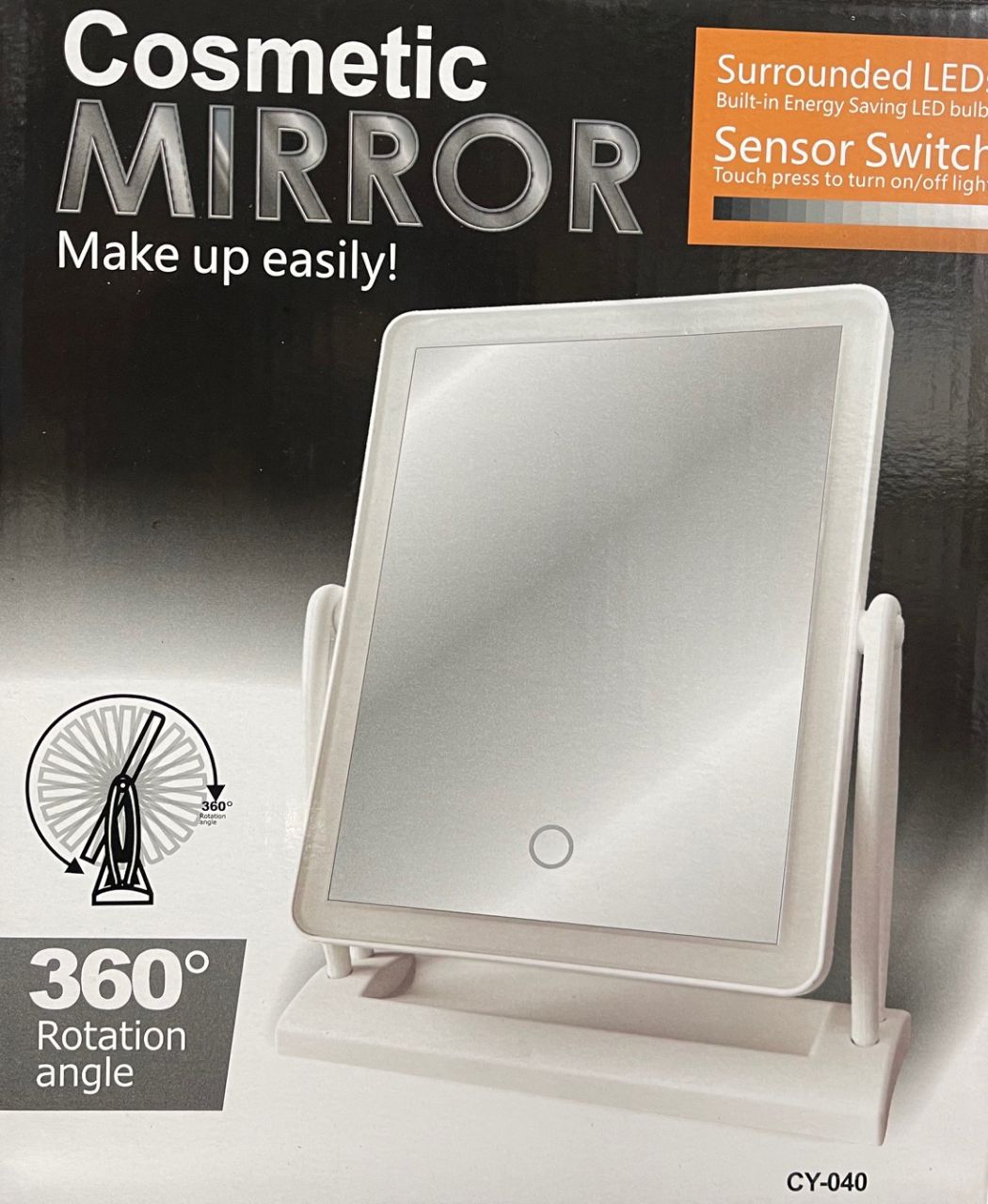 40 LED smink tükör érintőkapcsolós elemes kozmetikai tükör - Cosmetic Mirror CY-040