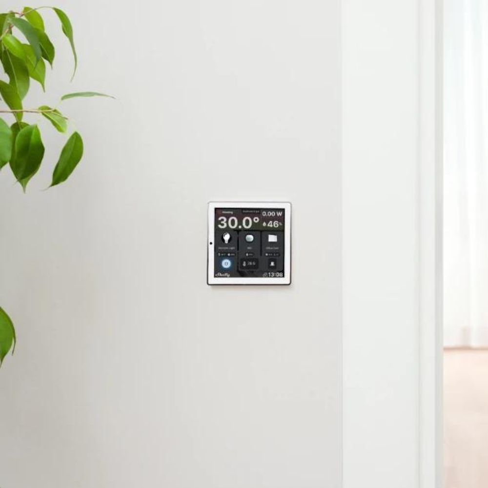 Shelly Wall Display Wi-Fi+Bluetooth villanykapcsoló + színes érintőképernyős vezérlőpanel (fehér)