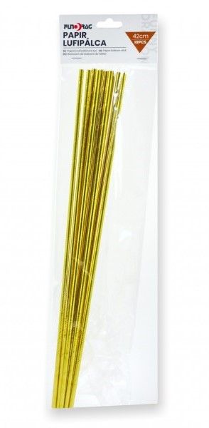 Lufipálca csészével arany 10+10db 42cm 640901