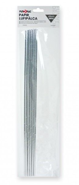Lufipálca csészével ezüst 10+10db 42cm 640918